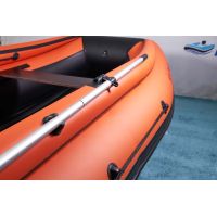 Лодка моторная килевая Kitt Boats 350 НДНД ФАЛЬШБОРТ оранжево-черный